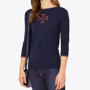 NWT Tory Burch Jayda T Shirt - Navy M